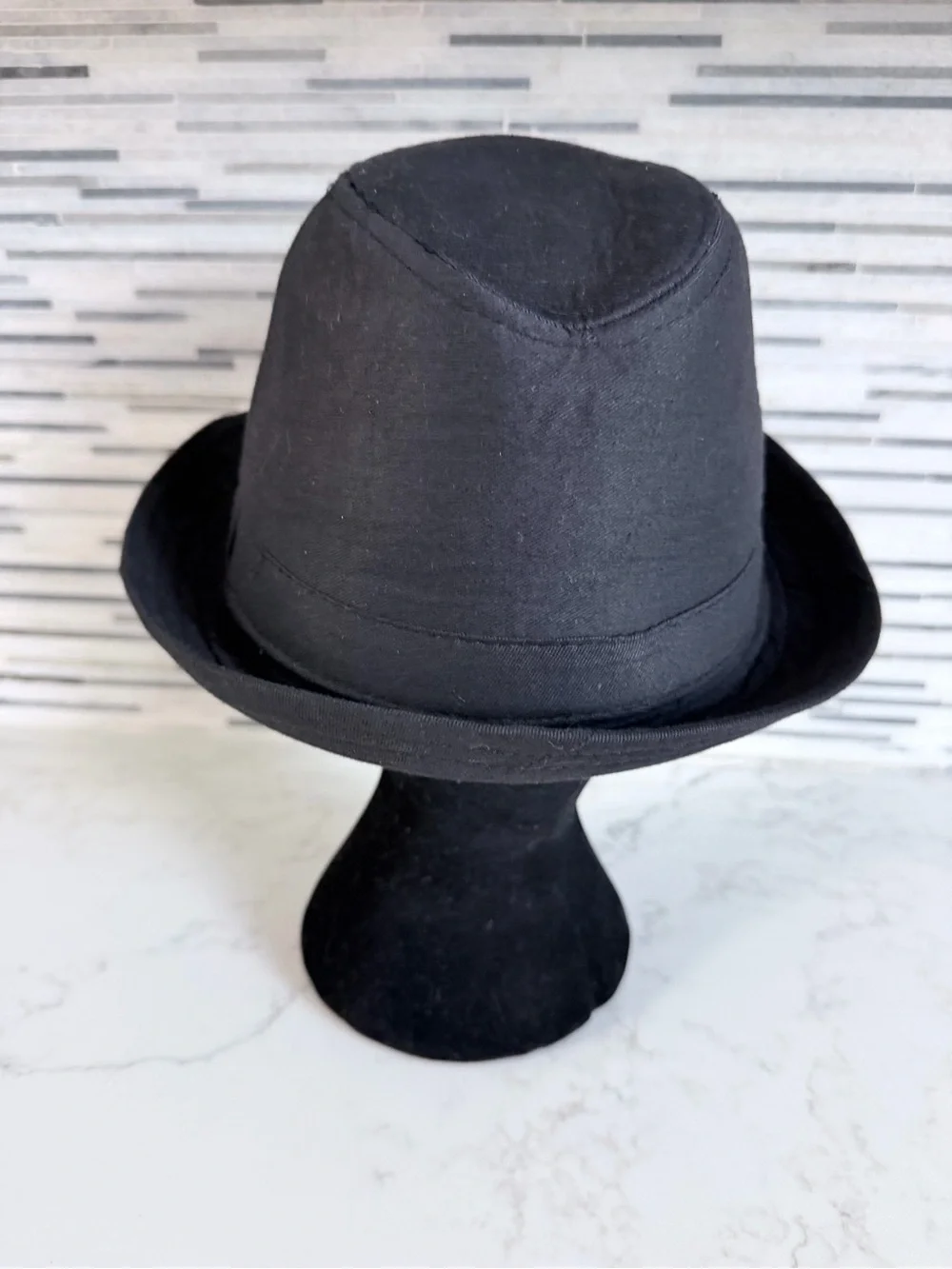 100% cotton Classic Black Fedora Hat size M